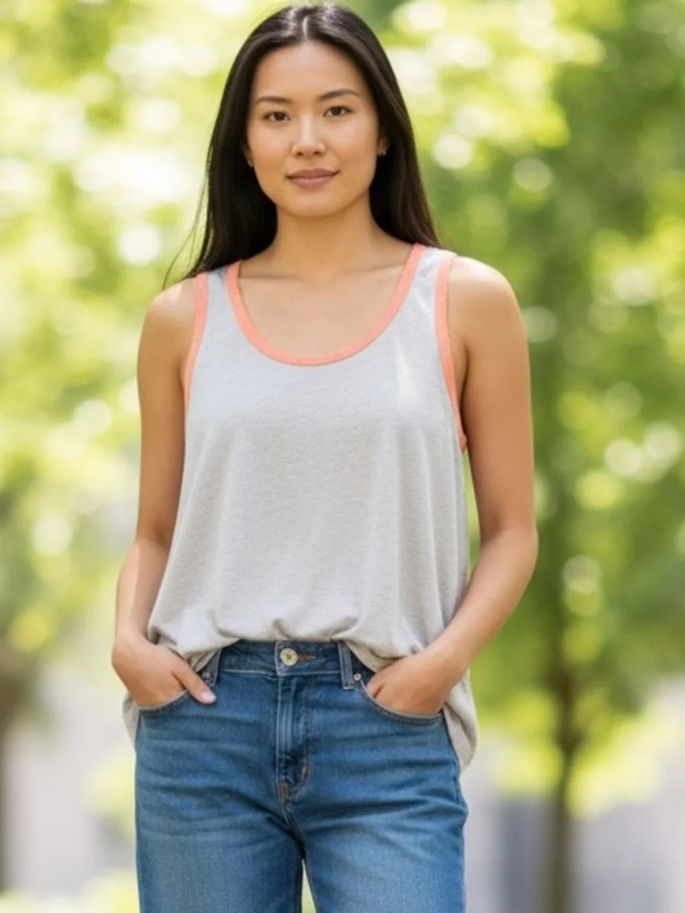 NWT Rag & Bone Linen Ringer Tank Top Large - Picture 9 of 9